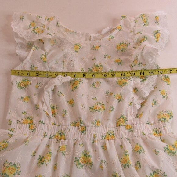 Knit Works Sleeveless Ruffle A-Line Dress, Big Girl's Size16.5 Plus Yellow Rose - Picture 11 of 12